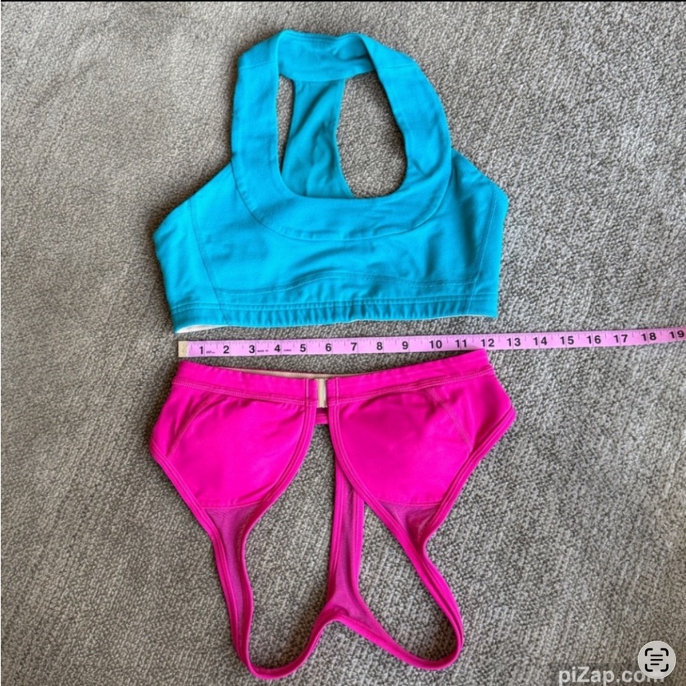 Lululemon 4pc. Activewear Bundle in Pink, Fuchsia Teal, and Gray/Blk ~ Sz Small - Picture 4 of 15